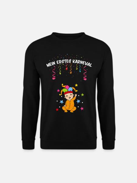 Karneval Konfetti Fasnacht Fasching Baby Narren - Unisex Pullover - Schwarz