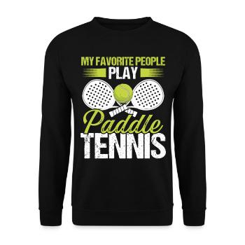 Joueur de paddle-tennis Match Mes personnes préférées - Sweat-shirt Unisexe - noir - Devant - Alina (178cm) & Michal (187cm)