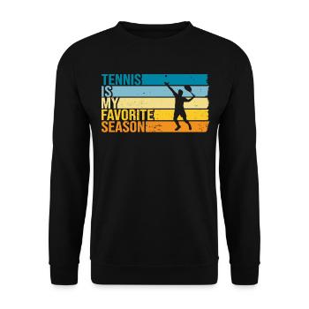Tennis Is My Favorite Season - Unisex Sweatshirt - black - Front - Alina (178cm) & Michal (187cm)