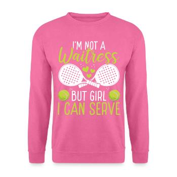 Paddle Tennis Player Match Not a Waitress Serve - Unisex Pullover - Pink - Vorne