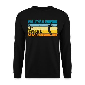 Volleyball Is My Favorite Season - Unisex Pullover - Schwarz - Vorne - Alina (178cm) & Michal (187cm)
