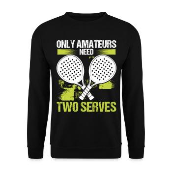 Joueur de paddle-tennis Match Amateur Paddle Team - Sweat-shirt Unisexe - noir - Devant - Alina (178cm) & Michal (187cm)