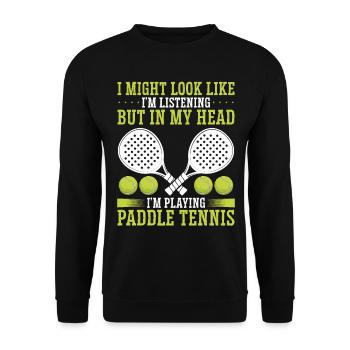Paddle Tennis Player Match Funny Paddle Team - Unisex Sweatshirt - black - Front - Alina (178cm) & Michal (187cm)