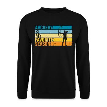 Archery Is My Favorite Season - Unisex Sweatshirt - black - Front - Alina (178cm) & Michal (187cm)