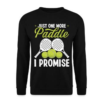 Paddle Tennis Player Match Just one more Paddle - Unisex Sweatshirt - black - Front - Alina (178cm) & Michal (187cm)
