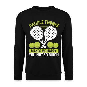 Paddle Tennis Player Match Humor Funny Team - Unisex Sweatshirt - black - Front - Alina (178cm) & Michal (187cm)