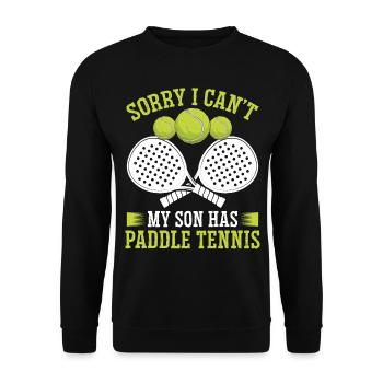 Paddle Tennis Player Match Dad Father Papa - Unisex Sweatshirt - black - Front - Alina (178cm) & Michal (187cm)
