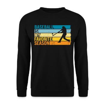Baseball Is My Favorite Season - Unisex Sweatshirt - black - Front - Alina (178cm) & Michal (187cm)