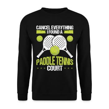 Joueur de padel Match Balles de terrain de padel - Sweat-shirt Unisexe - noir - Devant - Alina (178cm) & Michal (187cm)