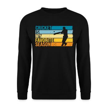 Cricket Is My Favorite Season - Unisex Sweatshirt - black - Front - Alina (178cm) & Michal (187cm)