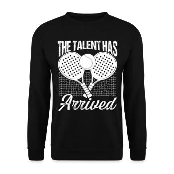 Paddle Tennis Player Match Talent has arrived - Unisex Sweatshirt - black - Front - Alina (178cm) & Michal (187cm)