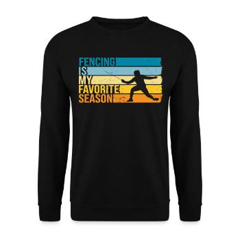 Fencing Is My Favorite Season - Unisex Sweatshirt - black - Front - Alina (178cm) & Michal (187cm)