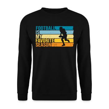 Football Is My Favorite Season - Unisex Sweatshirt - black - Front - Alina (178cm) & Michal (187cm)