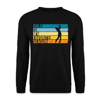 Golf Is My Favorite Season - Unisex Sweatshirt - black - Front - Alina (178cm) & Michal (187cm)