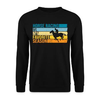 Les courses de chevaux sont ma saison préférée - Sweat-shirt Unisexe - noir - Devant - Alina (178cm) & Michal (187cm)