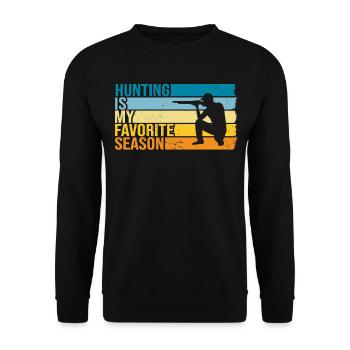 Hunting Is My Favorite Season - Unisex Sweatshirt - black - Front - Alina (178cm) & Michal (187cm)