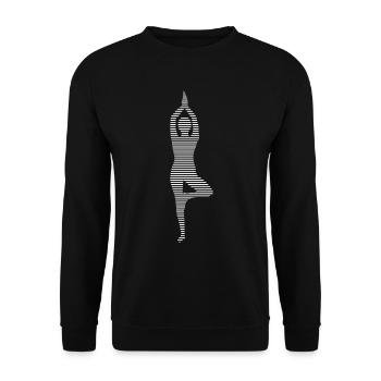 Yoga - Unisex Pullover - Schwarz - Vorne - Alina (178cm) & Michal (187cm)