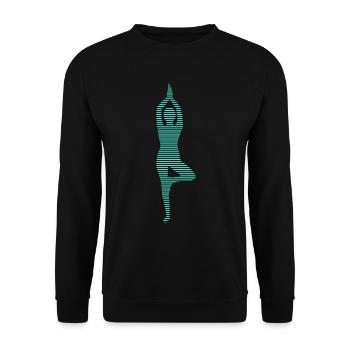 Yoga - Unisex Pullover - Schwarz - Vorne - Alina (178cm) & Michal (187cm)
