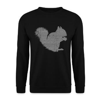 Squirrel - Unisex Sweatshirt - black - Front - Alina (178cm) & Michal (187cm)