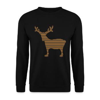 Elk - Unisex Sweatshirt - black - Front - Alina (178cm) & Michal (187cm)