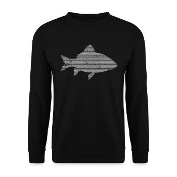 Poisson - Sweat-shirt Unisexe - noir - Devant - Alina (178cm) & Michal (187cm)