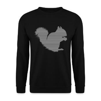 Squirrel - Unisex Sweatshirt - black - Front - Alina (178cm) & Michal (187cm)