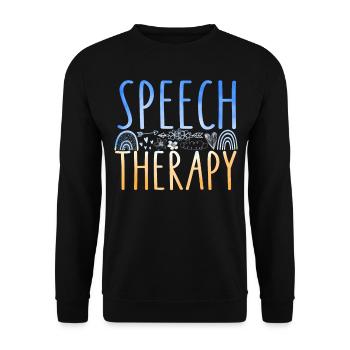 Speech Therapist Therapy Assistant - Unisex Sweatshirt - black - Front - Alina (178cm) & Michal (187cm)