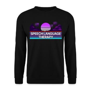 Speech Therapist Therapy Assistant - Unisex Pullover - Schwarz - Vorne - Alina (178cm) & Michal (187cm)