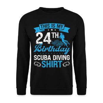 24 Year Old Scuba Diver Snorkeling Mask Dive - Unisex Pullover - Schwarz - Vorne - Alina (178cm) & Michal (187cm)