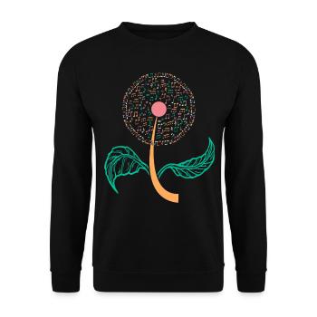 Musician Music Sunflower Music Notes & Clefs I Mus - Unisex Pullover - Schwarz - Vorne - Alina (178cm) & Michal (187cm)