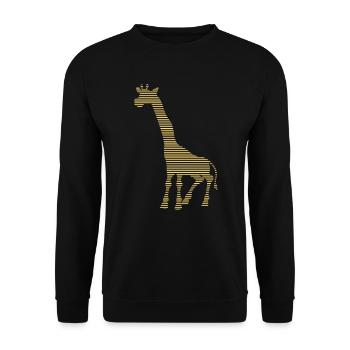 Giraffe - Unisex Pullover - Schwarz - Vorne - Alina (178cm) & Michal (187cm)