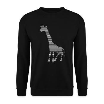 Giraffe - Unisex Sweatshirt - black - Front - Alina (178cm) & Michal (187cm)