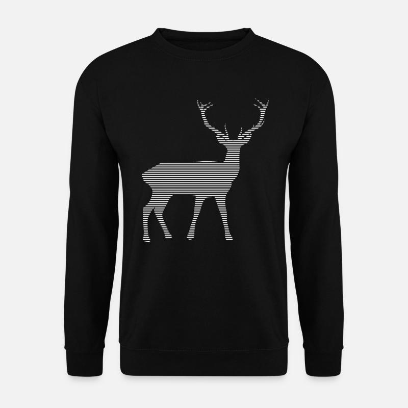 Hirsch - Unisex Pullover - Schwarz