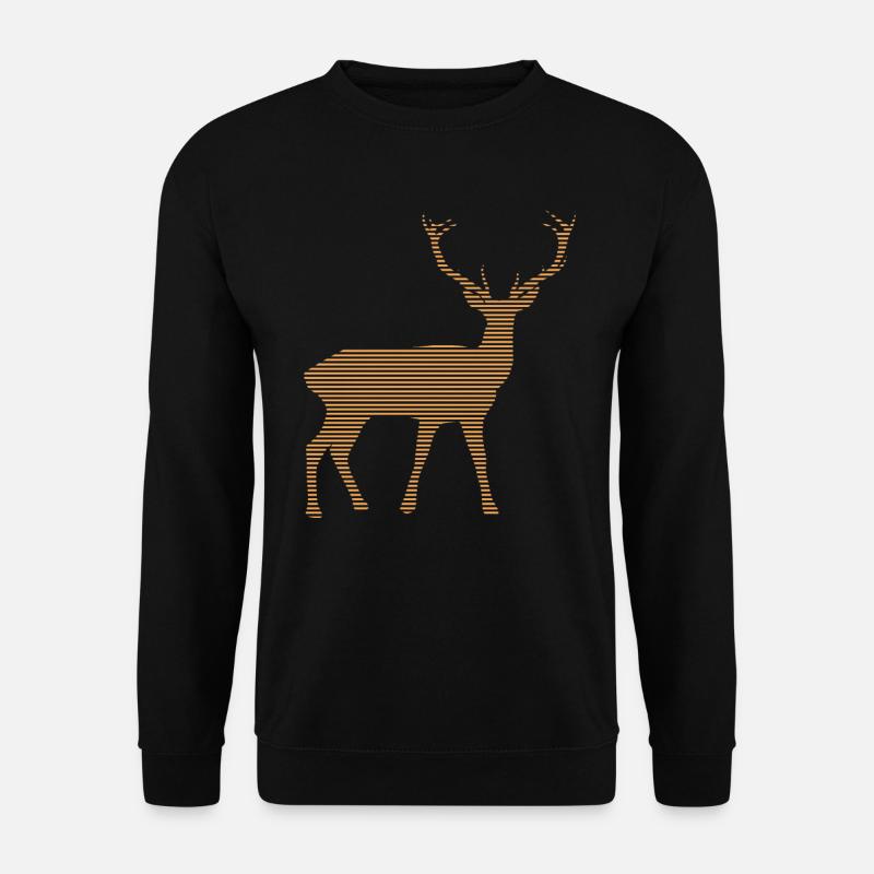 Hirsch - Unisex Pullover - Schwarz