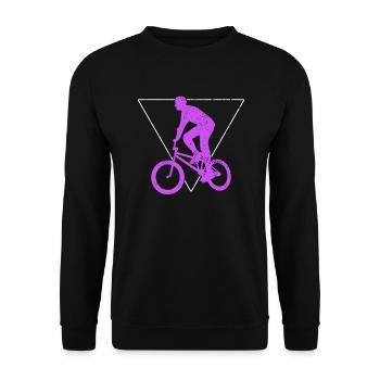 BMX Logo - Unisex Sweatshirt - black - Front - Alina (178cm) & Michal (187cm)