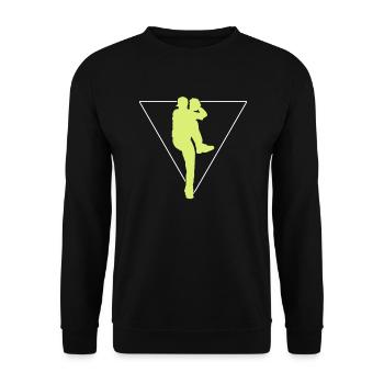 Baseball Logo - Unisex Sweatshirt - black - Front - Alina (178cm) & Michal (187cm)