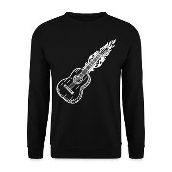 Guitar Musician Guitar Player Guitar Music Guitari - Unisex Pullover - Schwarz - Vorne - Alina (178cm) & Michal (187cm)