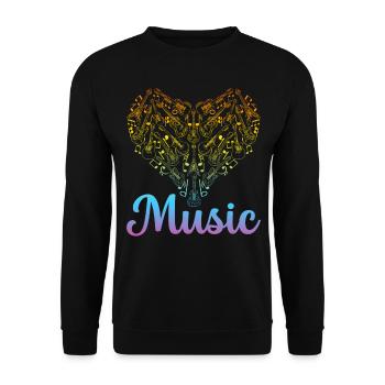 Guitar Music Lover - Guitar Musician Guitar Player - Unisex Pullover - Schwarz - Vorne - Alina (178cm) & Michal (187cm)