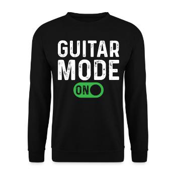 Guitar Mode On - Bass Guitarist Guitar Player - Unisex Pullover - Schwarz - Vorne - Alina (178cm) & Michal (187cm)
