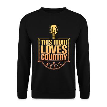 Country Musik Mutter Country Frau - Unisex Pullover - Schwarz - Vorne - Alina (178cm) & Michal (187cm)