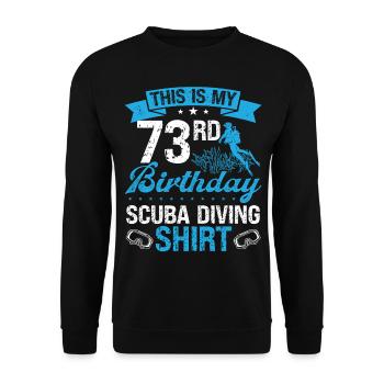 73 Year Old Scuba Diver Snorkeling Mask Dive - Unisex Sweatshirt - black - Front - Alina (178cm) & Michal (187cm)