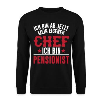 Ich bin ab jetzt mein eigener Chef - Unisex Pullover - Schwarz - Vorne - Alina (178cm) & Michal (187cm)