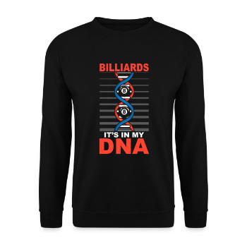 Billiards Its in my DNA - Unisex Sweatshirt - black - Front - Alina (178cm) & Michal (187cm)