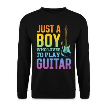 Just A Boy Who Loves To Playing Guitar - Electric Gui - Sweat-shirt Unisexe - noir - Devant - Alina (178cm) & Michal (187cm)