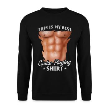 C’est ma meilleure guitare en chemise basse - Sweat-shirt Unisexe - noir - Devant - Alina (178cm) & Michal (187cm)