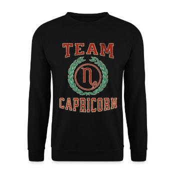 Zodiac sign Capricorn - Unisex Sweatshirt - black - Front - Alina (178cm) & Michal (187cm)