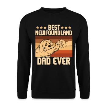 Newfoundland Dog Father Dog Love - Unisex Sweatshirt - black - Front - Alina (178cm) & Michal (187cm)