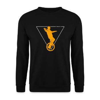Unicycle - Unisex Sweatshirt - black - Front - Alina (178cm) & Michal (187cm)