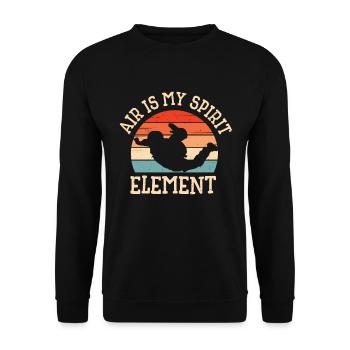 Skydiving Skydiver Skydive Parachuting Air Spirit - Unisex Sweatshirt - black - Front - Alina (178cm) & Michal (187cm)