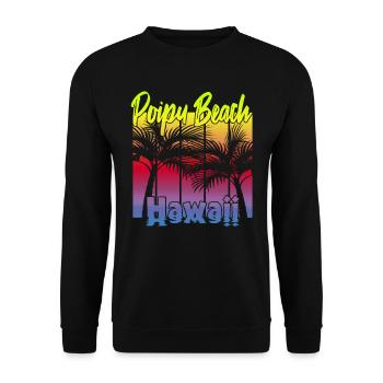 Poipu Beach Hawaii - Unisex Sweatshirt - black - Front - Alina (178cm) & Michal (187cm)